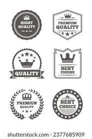 Best quality high premium value superior brands individual labels with royal crown emblems collection	