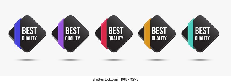 Best quality icon, badge, logo, label, emblem vector illustration for product packaging