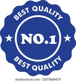 Best quality label blue, No 1 quality sticker