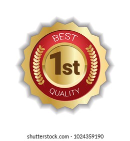 Best Quality Mark Sticker Icon Product Sign Seal Isolated Vector Illustration