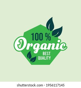 Best Quality Organic food label logo design template