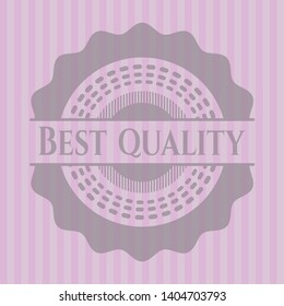 Best Quality pink emblem. Vector Illustration. Detailed.