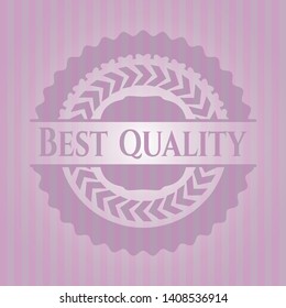 Best Quality pink emblem. Vector Illustration. Detailed.
