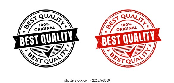 Best quality product label badge grunge stamp design. Vector grunge stamp