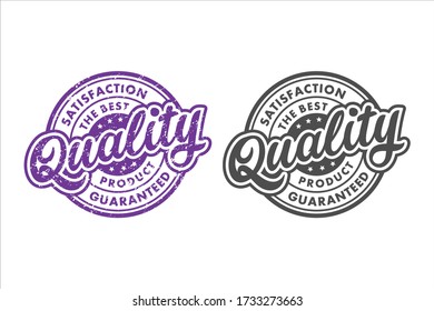 The best quality product satisfaction guaranteed stamp