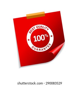 Best Quality Red Sticky Notes Vector Icon Design