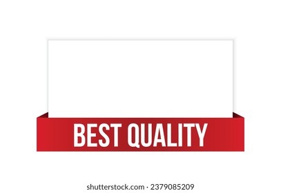 mejor calidad de la ilustración del banner del vector rojo aislado en el fondo blanco