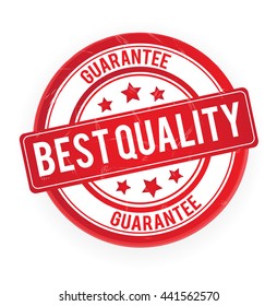 Best quality rubber stamp on white background. Vector art.