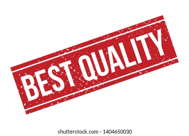 Best quality rubber stamp. Red Best quality rubber grunge stamp vector illustration - Vector