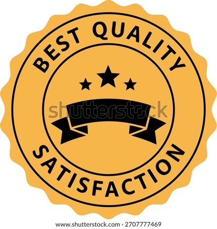 Best quality satisfaction guarantee seal icon vector on white