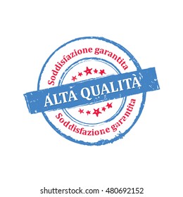 Best Quality, Satisfaction Guaranteed - grunge stamp / label, also for print. CMYK colors used. Grunge layer is applied exactly on the colored stamp.