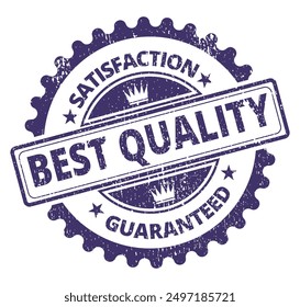 Best Quality Satisfaction Guaranteed stamp round dark blue ink vector format scalable