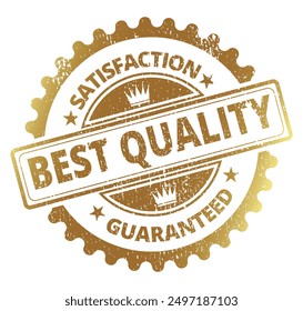 Best Quality Satisfaction Guaranteed stamp round gold ink vector format scalable