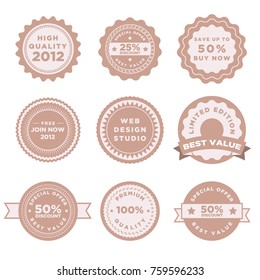 Best quality stamps, stickers vector