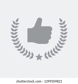 Best quality symbol - Flat and isolated vector illustration icon with minimal and modern design