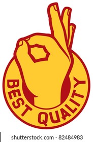 Best Quality Symbol - Man Hand Showing Ok (label, Sign, Stamp)