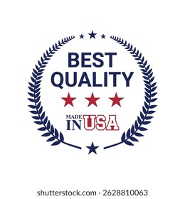 Best quality USA sign label design vector
