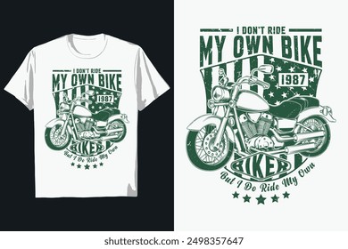Best quality vintage motorbike t-shirt design, vector graphic bike shirt design.