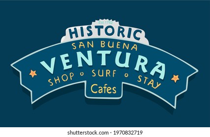 The best quality Welcome sign to Ventura, California