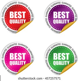 Best quality,Guarantee sticker, button, label and sign set - vector