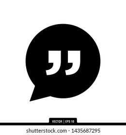 The best of Quote icon vector, illustration logo template in trendy style. Suitable for many purposes.

