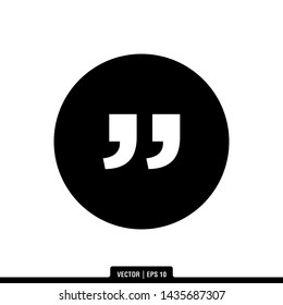 The best of Quote icon vector, illustration logo template in trendy style. Suitable for many purposes.
