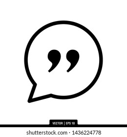 The best of Quote icon vector, illustration logo template in trendy style. Suitable for many purposes.