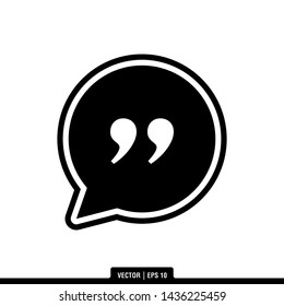The best of Quote icon vector, illustration logo template in trendy style. Suitable for many purposes.