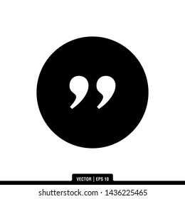 The best of Quote icon vector, illustration logo template in trendy style. Suitable for many purposes.