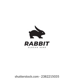 The Best Rabbit Silhouette Or Bunnies Isolated Vector Logo Icon Illustration. Best asset for bunny icon design or bunny shadow.