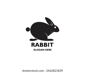 The Best Rabbit Silhouette Or Bunnies Isolated Vector Logo Icon Illustration vector graphic of running rabbit logo template