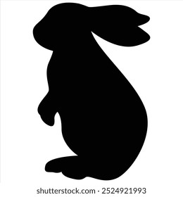 The Best Rabbit Silhouette Or Bunnies Isolated Vector Logo Icon Illustration. Best asset for bunny icon design or bunny shadow. Perfect for Logo, Design, and More.