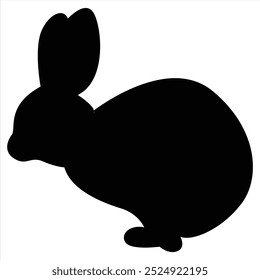 The Best Rabbit Silhouette Or Bunnies Isolated Vector Logo Icon Illustration. Best asset for bunny icon design or bunny shadow. Perfect for Logo, Design, and More.
