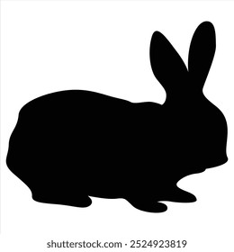 The Best Rabbit Silhouette Or Bunnies Isolated Vector Logo Icon Illustration. Best asset for bunny icon design or bunny shadow. Perfect for Logo, Design, and More.