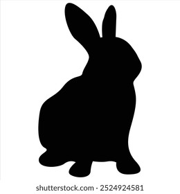 The Best Rabbit Silhouette Or Bunnies Isolated Vector Logo Icon Illustration. Best asset for bunny icon design or bunny shadow. Perfect for Logo, Design, and More.