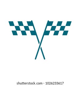 best race flag icon in trendy flat style 