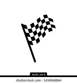 The best of Race Flag icon vector, illustration logo template in trendy style. Suitable for many purposes.
