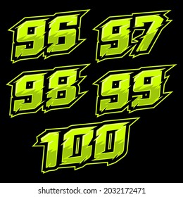 Best racing number design vector