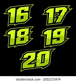 Best racing number design vector