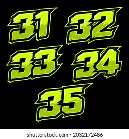 Best racing number design vector