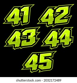 Best racing number design vector