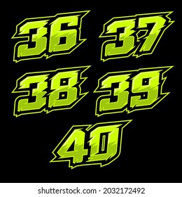 Best racing number design vector