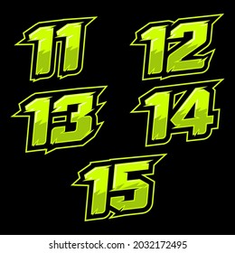 Best racing number design vector