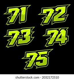 Best racing number design vector