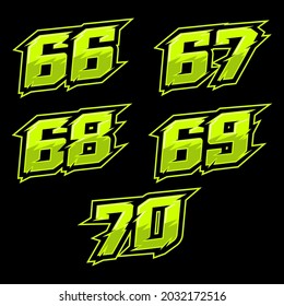 Best racing number design vector