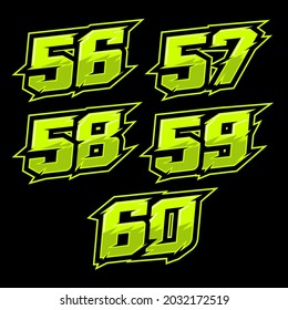 Best racing number design vector