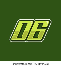 Best Racing number logo design vector
