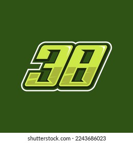 Best Racing number logo design vector