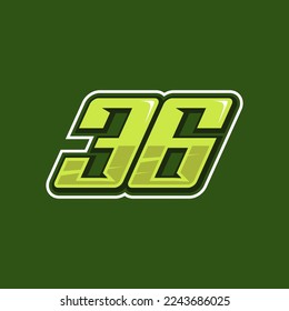 Best Racing number logo design vector