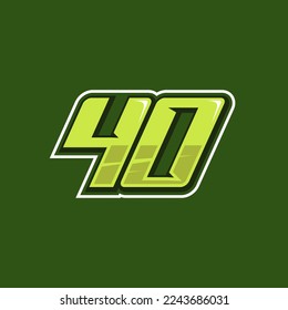 Best Racing number logo design vector